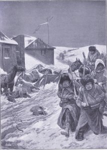 De eindeloze mars oostwaarts: Een vertrouwd gezicht onderweg, illustratie uit Cassells History of the Russo-Japanese War Vol 1, ca. 1900