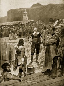 Brits eerste voet in Quebec, illustratie uit 