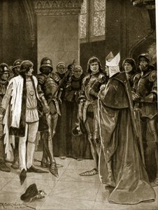 Henry VI wordt afgeleverd aan Edward IV in St. Paul