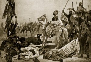 Hyder Ali bij Conjeveram, 1780, illustratie uit 