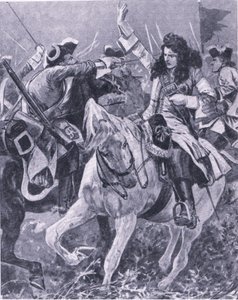 De Slag bij Malplaquet, 11 september 1709, illustratie uit British Battles on Land and Sea, 1915 door Richard Caton Woodville junior