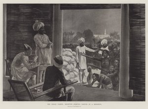De Indiase Hongersnood, het Verlichten van Hongerende Inboorlingen bij een Residentie