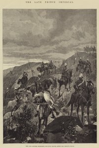 De Laatste Keizerlijke Prins, de 17e Lancers op zoek naar Zulu Verkenners na de Dood van de Prins