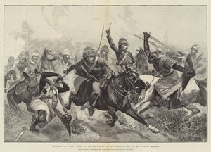 De Bevrijding van Suakin, Aanval van de 20e Huzaren op de Cavalerie van de Vijand in de Actie bij Gemeizeh door Richard Caton Woodville junior