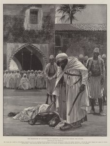 De onderdrukking van wetteloosheid in Marokko, een executie voor de sultan