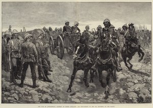 De Oorlog in Afghanistan, Batterij van Rijdende Artillerie en Detachement van het 66e Regiment op Mars door Richard Caton Woodville junior