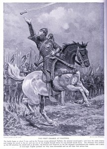 De eerste aanval bij Hastings, jaren 1920 door Richard Caton Woodville junior