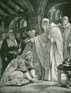 De neerwerping van Harold, zoon van Godwin door Richard Caton Woodville junior