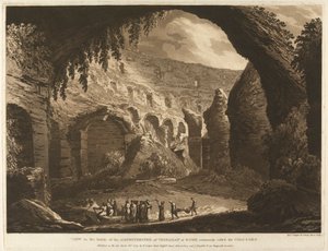 Uitzicht in de Binnenkant van het Amfitheater van Vespasion in Rome Gewoonlijk het Colosseo genoemd