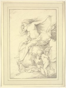 Allegorie van Fortuna op een wereldbol omringd door putti door Richard Cosway