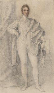 Portret van George, 5e hertog van Marlborough, met Blenheim in de verte, 1817-1821