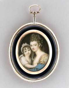 Portret van een moeder en dochter, c.1765-70 door Richard Cosway