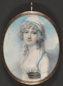 Portret van een jonge dame door Richard Cosway