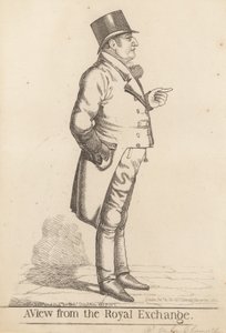 Lee La Chamette; Een uitzicht vanaf de Royal Exchange, 1817 door Richard Dighton