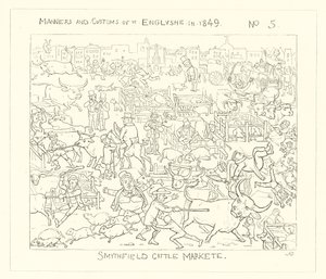 Smithfield veemarkt door Richard Doyle