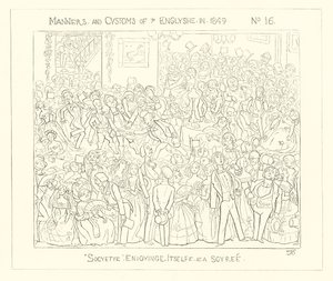 De samenleving geniet van een soiree door Richard Doyle