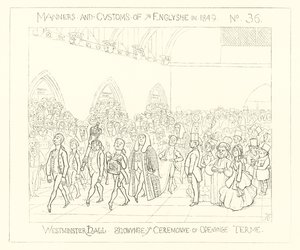 Westminster Hall, De ceremonie van de openingstermijn door Richard Doyle