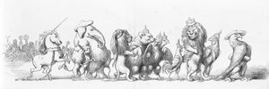 Diersymbolen van landen die de Grote Tentoonstelling bezoeken, 1851