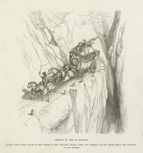 Afdaling van de Sint-Gotthard door Richard Doyle