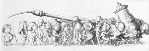 Duitse bezoekers van de Grote Tentoonstelling, 1851 door Richard Doyle