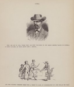 Pagina uit De Amerikaanse Tour van de heren Brown, Jones en Robinson (gravure)