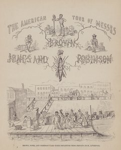 Pagina uit De Amerikaanse Tour van de heren Brown, Jones en Robinson door Richard Doyle