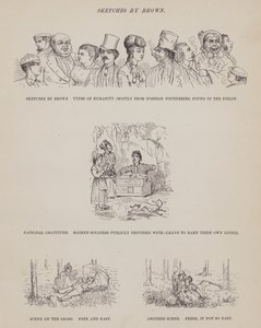 Pagina uit De Amerikaanse Tour van de heren Brown, Jones en Robinson door Richard Doyle