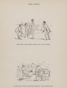 Pagina uit De Amerikaanse tour van de heren Brown, Jones en Robinson (gravure) door Richard Doyle