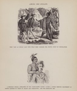 Pagina uit De Amerikaanse tour van de heren Brown, Jones en Robinson (gravure) door Richard Doyle