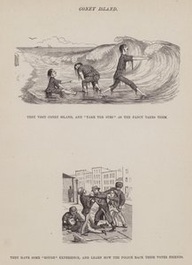 Pagina uit De Amerikaanse tour van de heren Brown, Jones en Robinson (gravure) door Richard Doyle