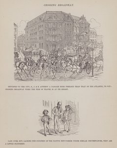 Pagina uit De Amerikaanse tour van de heren Brown, Jones en Robinson (gravure) door Richard Doyle