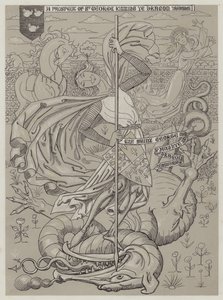Sint Joris doodt de draak door Richard Doyle