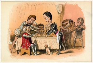 De Zwarte Prins wacht op zijn gevangene Koning Jan door Richard Doyle