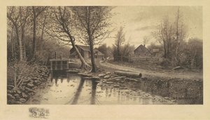 Zonder titel (Pastorale scène met zaagmolen) door Richard Dudensing