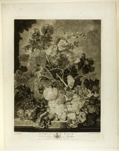 Een fruitstuk, uit The Houghton Gallery door Richard Earlom