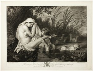 Calisto in haar terugtrekking door Richard Earlom