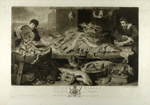 Vismarkt door Richard Earlom