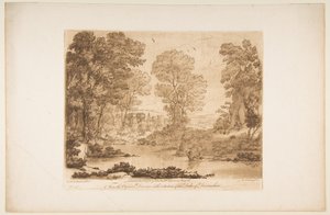 Landschap met Cupido en Psyche door Richard Earlom
