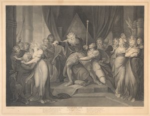 Shakespeare, King Lear, Act I, Scene I door Richard Earlom