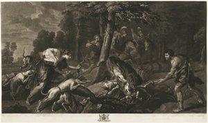De Calydonische Everzwijnjacht, uit de Houghton Gallery door Richard Earlom