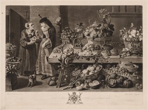 De vier markten: De fruitmarkt door Richard Earlom