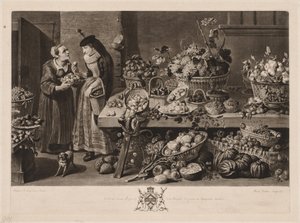 De Vier Markten: De Fruitmarkt, 1775 door Richard Earlom