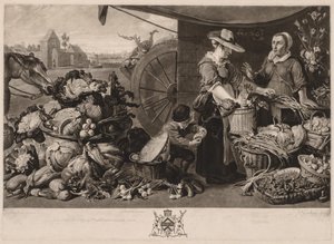 De Vier Markten: De Groentemarkt door Richard Earlom
