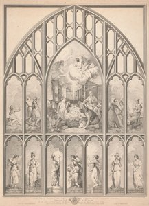 Het westelijke raam van de kapel, New College Oxford