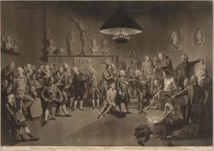 De Koninklijke Academie voor Beeldende Kunsten door Richard Earlom, after Johann Zoffany