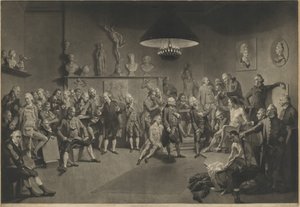 De Koninklijke Academie voor Beeldende Kunsten door Richard Earlom after Johann Zoffany