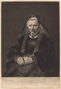 Rembrandts Vrouw door Richard Earlom after Rembrandt van Rijn