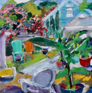 Achtertuin, West Hollywood, 2018 door Richard Fox