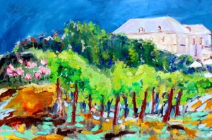 Kasteel en wijnstokken, 2017 door Richard Fox