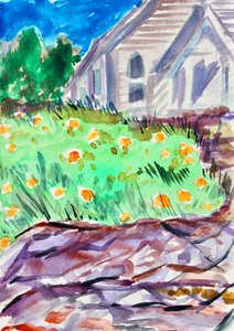 Kerk op een Heuvel, Tiburon, 2017 door Richard Fox